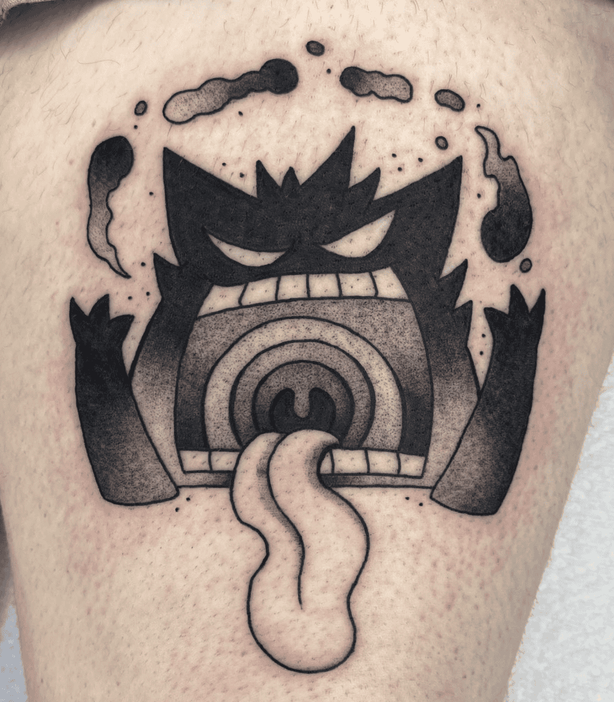 Gengar Dark Gigantamax Pokémon Tattoo