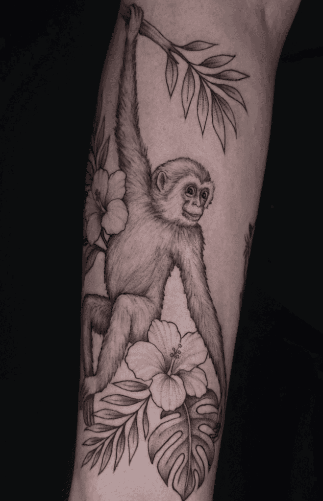 Gibbon Ape Tattoo