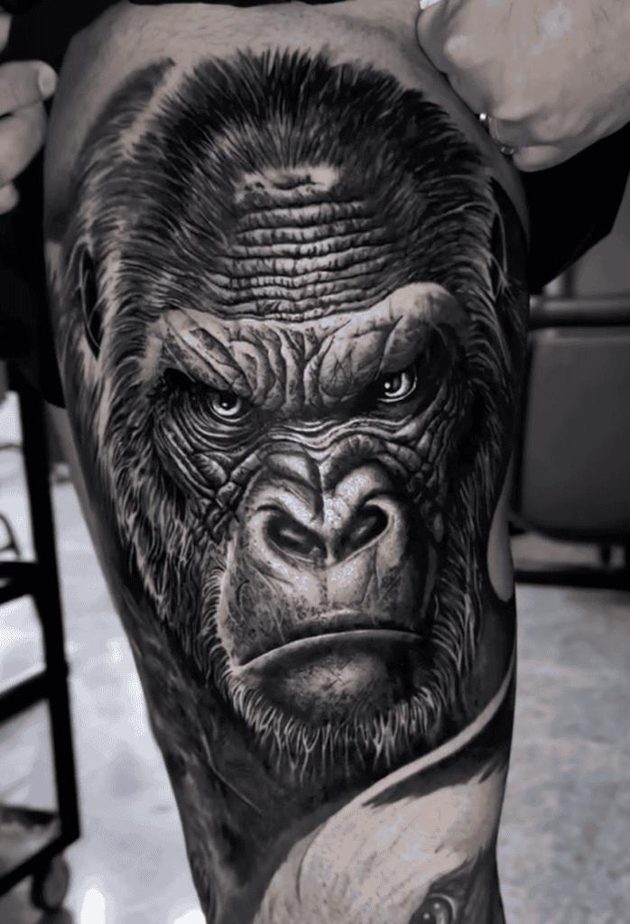 Gorilla Angry Ape Tattoo