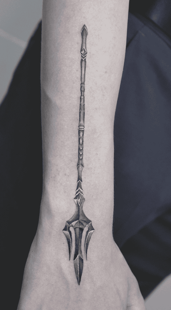 Gungnir Long Norse Mythology Tattoo