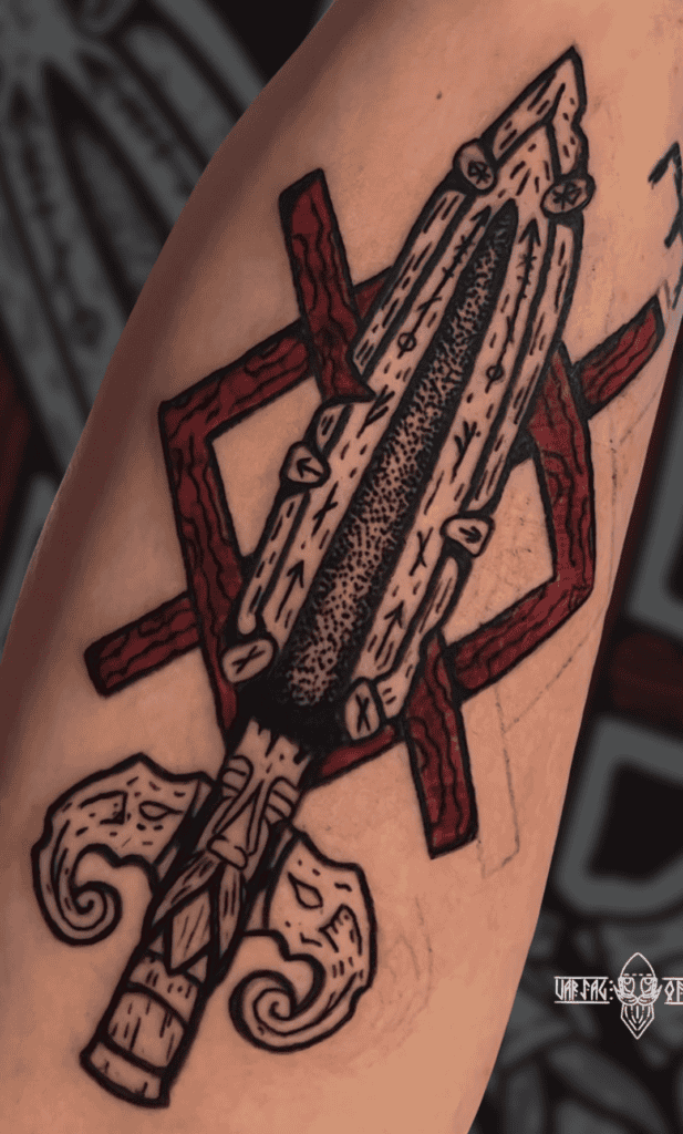 Gungnir Norse Mythology Tattoo