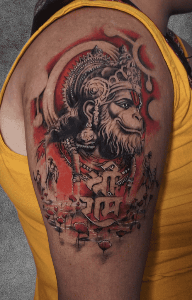 Hanuman God Hindu Mythology Tattoo