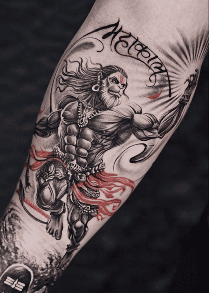 Hanuman Power Hindu Mythology Tattoo