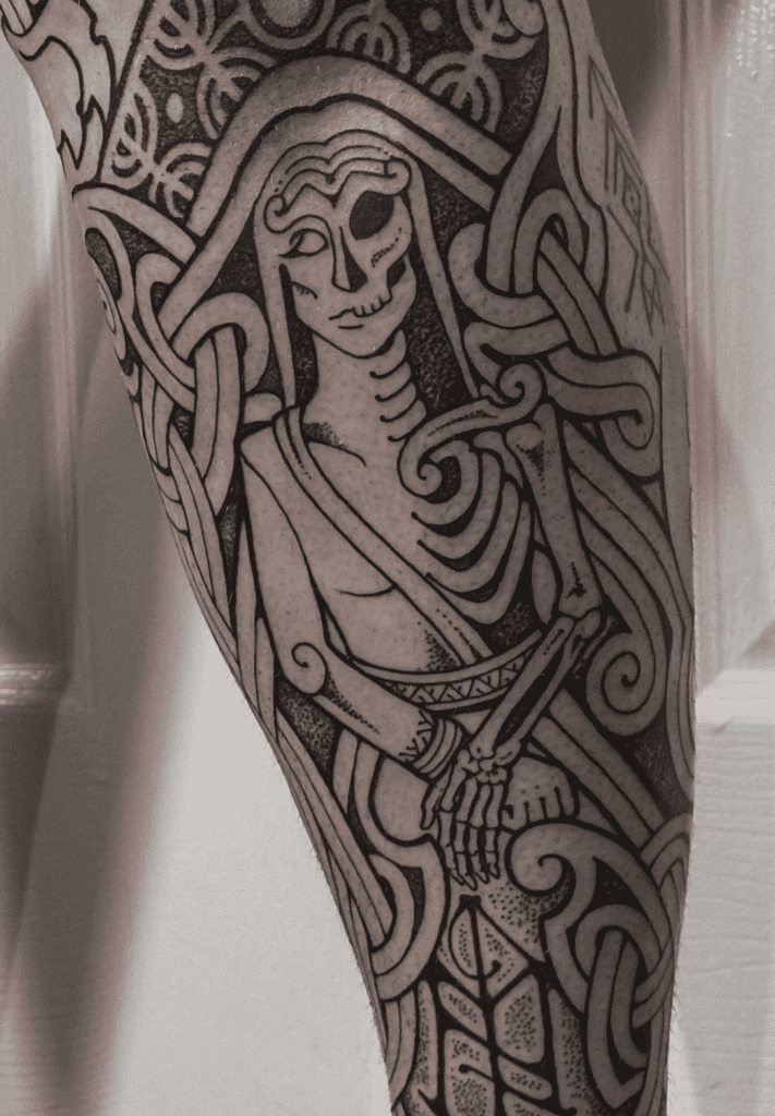 Hel Art Norse Mythology Tattoo