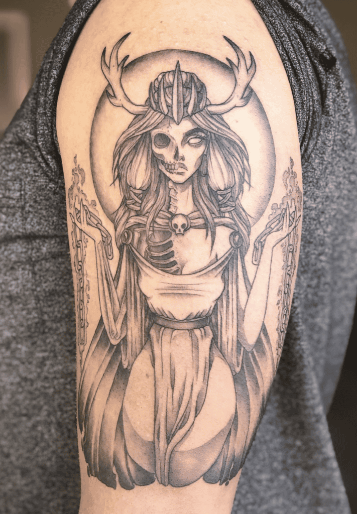 Hel Deity Norse Mythology Tattoo