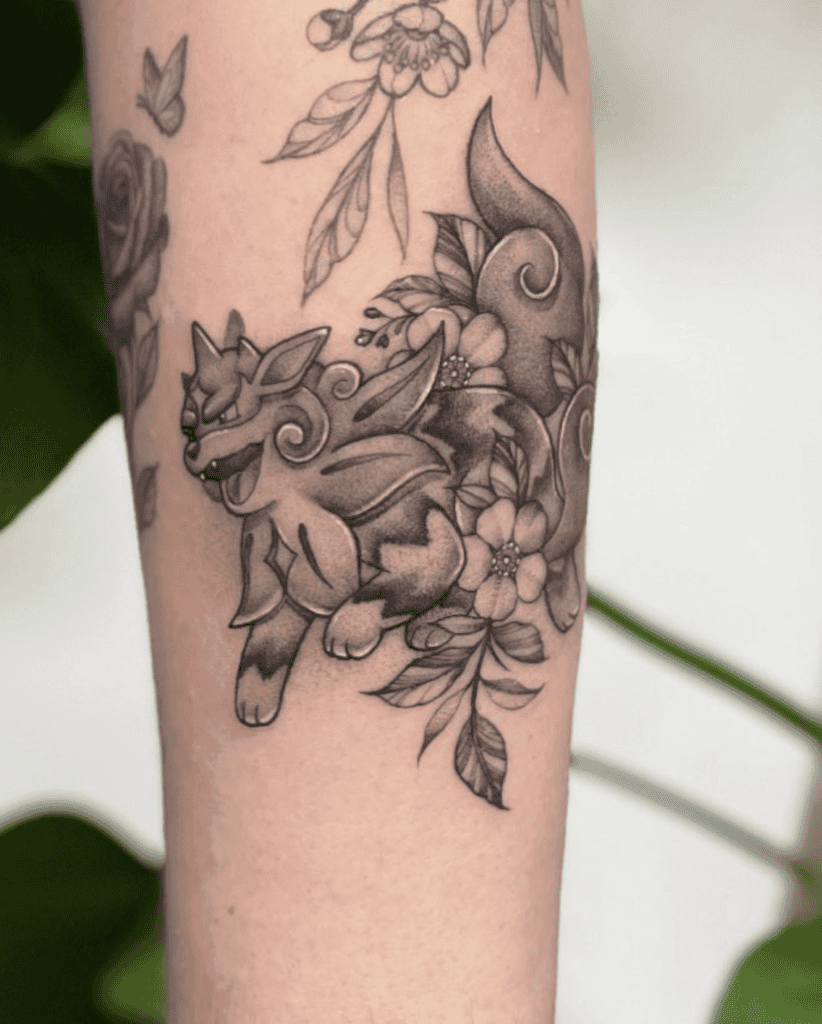 Hisui Arcanine Pokémon Tattoo
