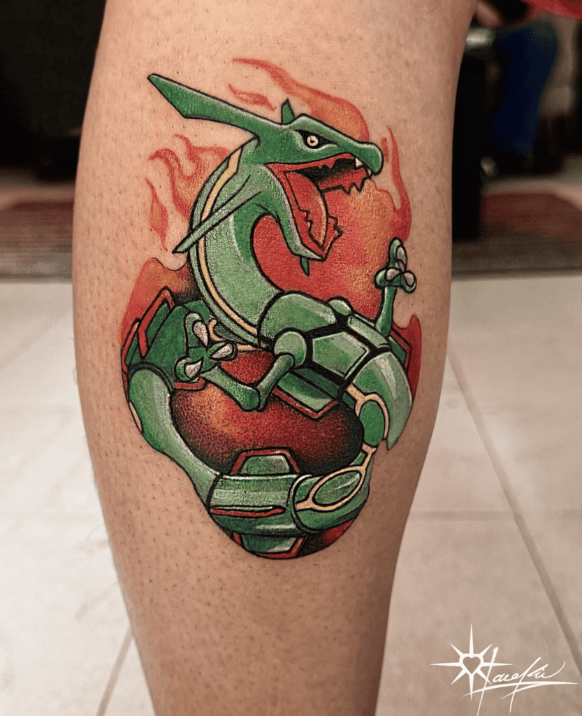 Hoenn Rayquaza Pokémon Tattoo