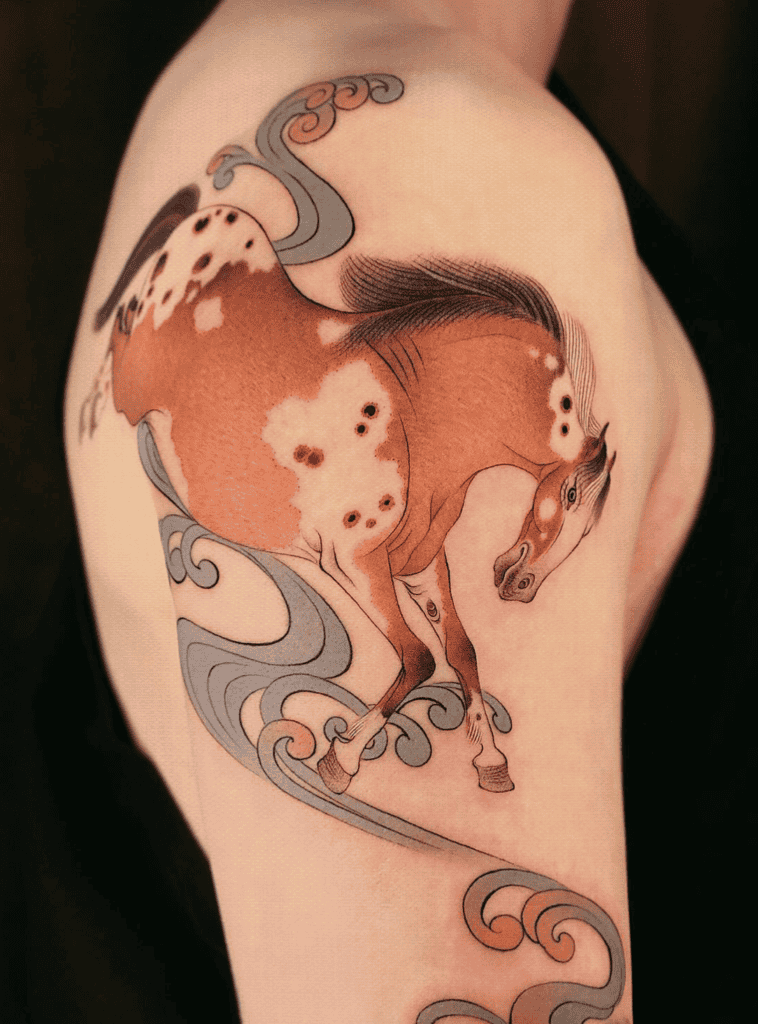 Horse Art Lunar Zodiac Tattoo