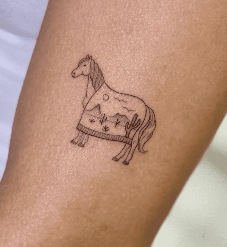 Horse Lunar Zodiac Tattoo