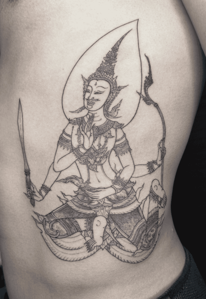 Indra Wind Hindu Mythology Tattoo