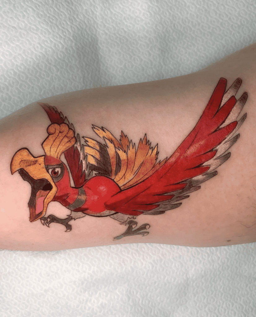 Johto Ho-Oh Pokémon Tattoo