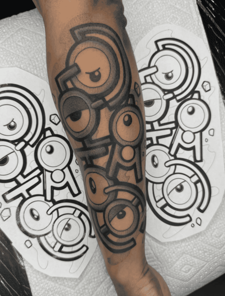 Johto Unknown Pokémon Tattoo
