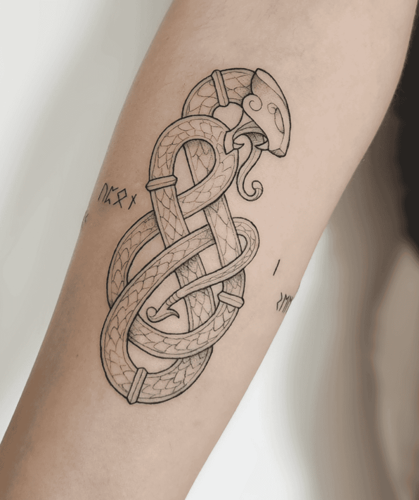 Jörmungandr Knot Norse Mythology Tattoo