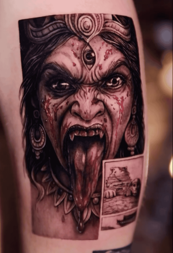 Kali Blood Hindu Mythology Tattoo