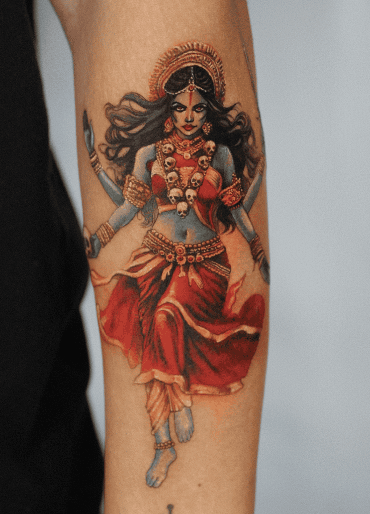 Kali Blue Hindu Mythology Tattoo
