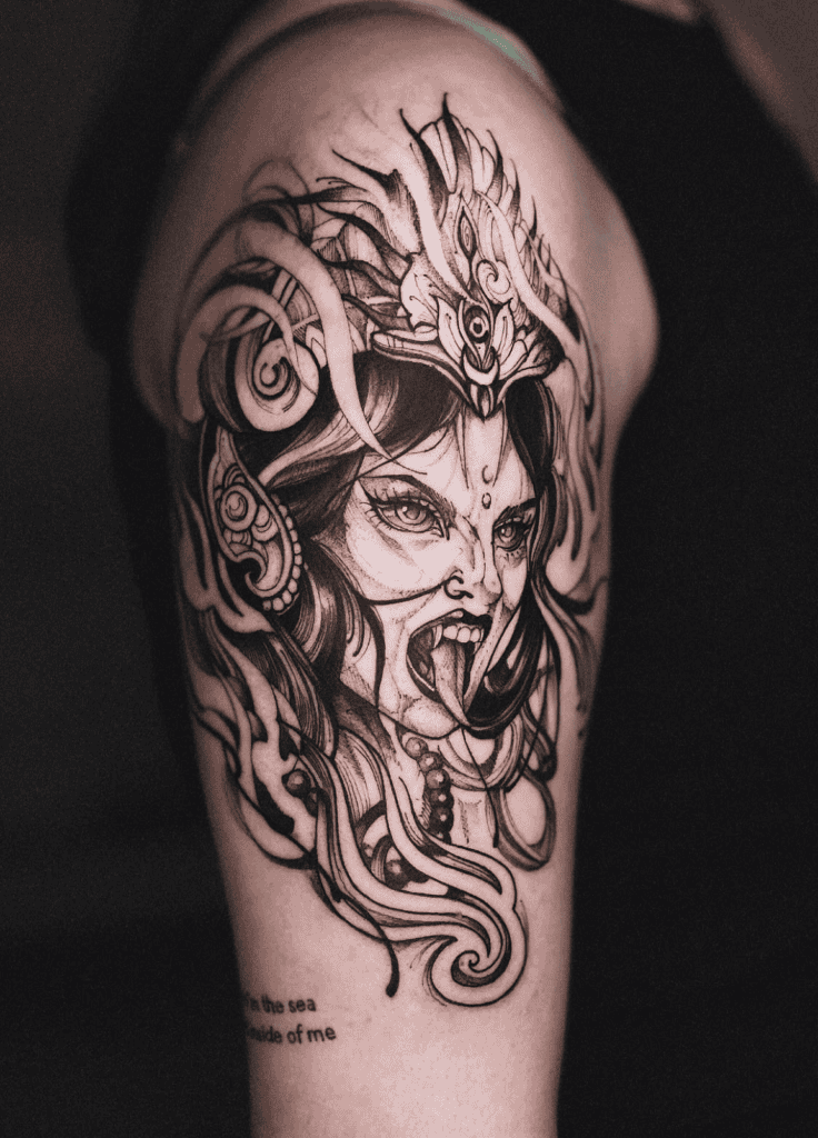 Kali Diva Hindu Mythology Tattoo