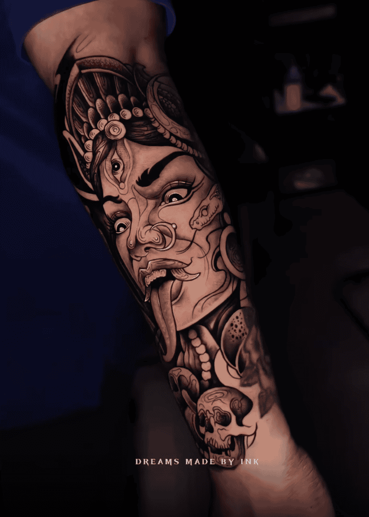 Kali God Hindu Mythology Tattoo