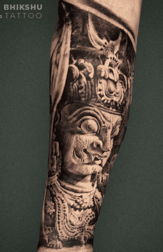 Kali Statue Hindu Mythology Tattoo