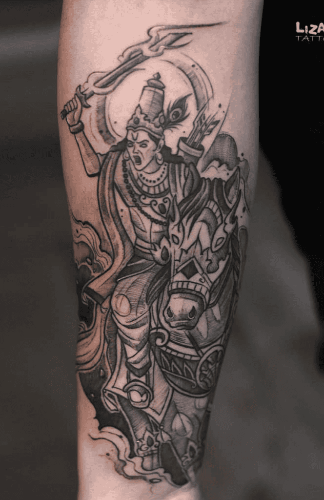 Kalki War Hindu Mythology Tattoo