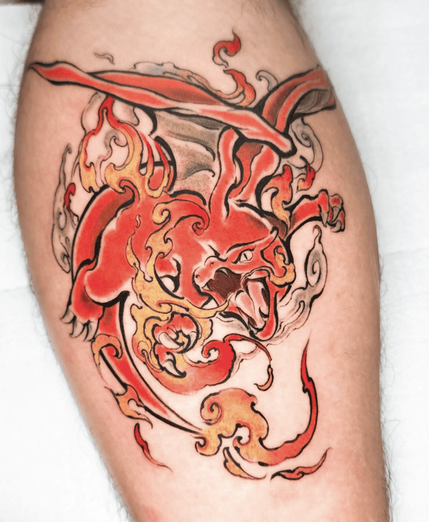 Kanto Charizard Pokémon Tattoo