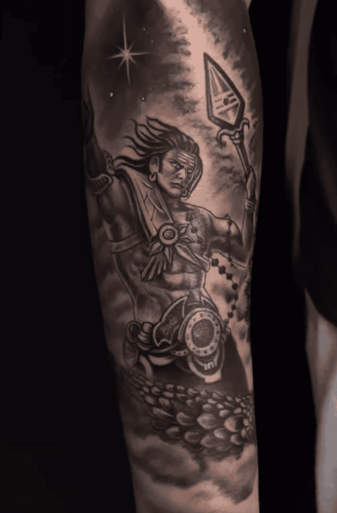 Kartikeya Hindu Mythology Tattoo