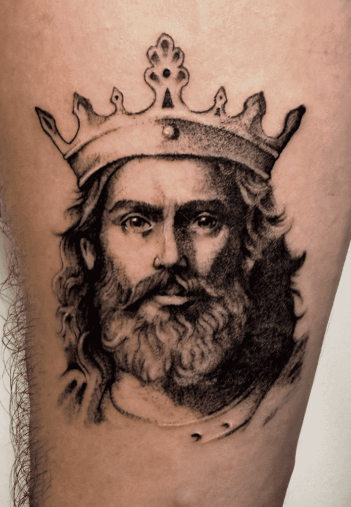 King David Christian Mythology Tattoo