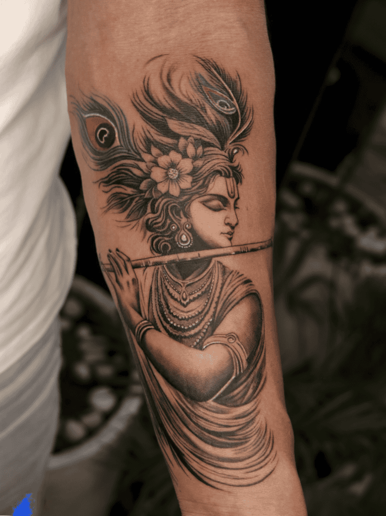 Krishna Instrument Hindu Mythology Tattoo