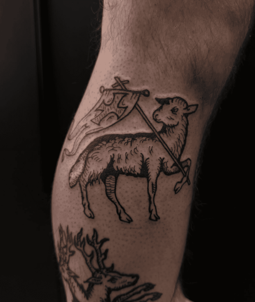 Lamb of God Christian Mythology Tattoo
