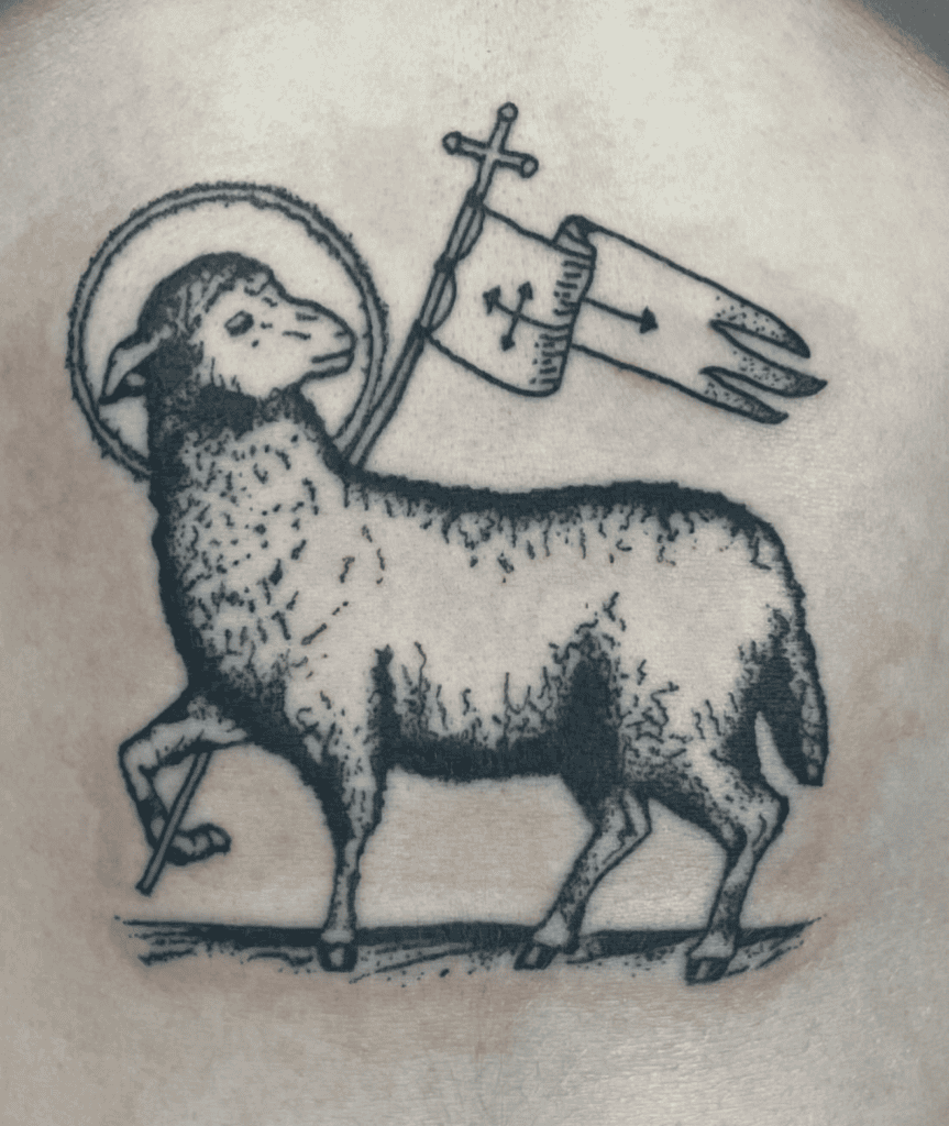 Lamb of God Halo Christian Mythology Tattoo