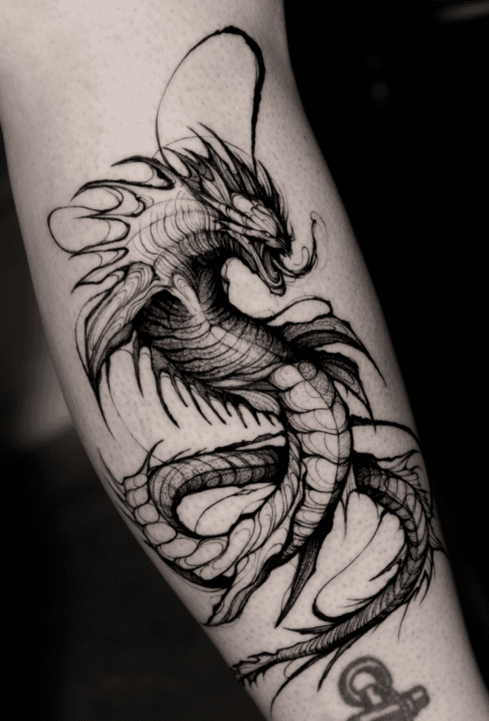 Leviathan Beast Christian Mythology Tattoo
