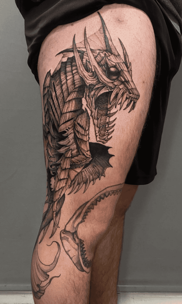 Leviathan Christian Mythology Tattoo
