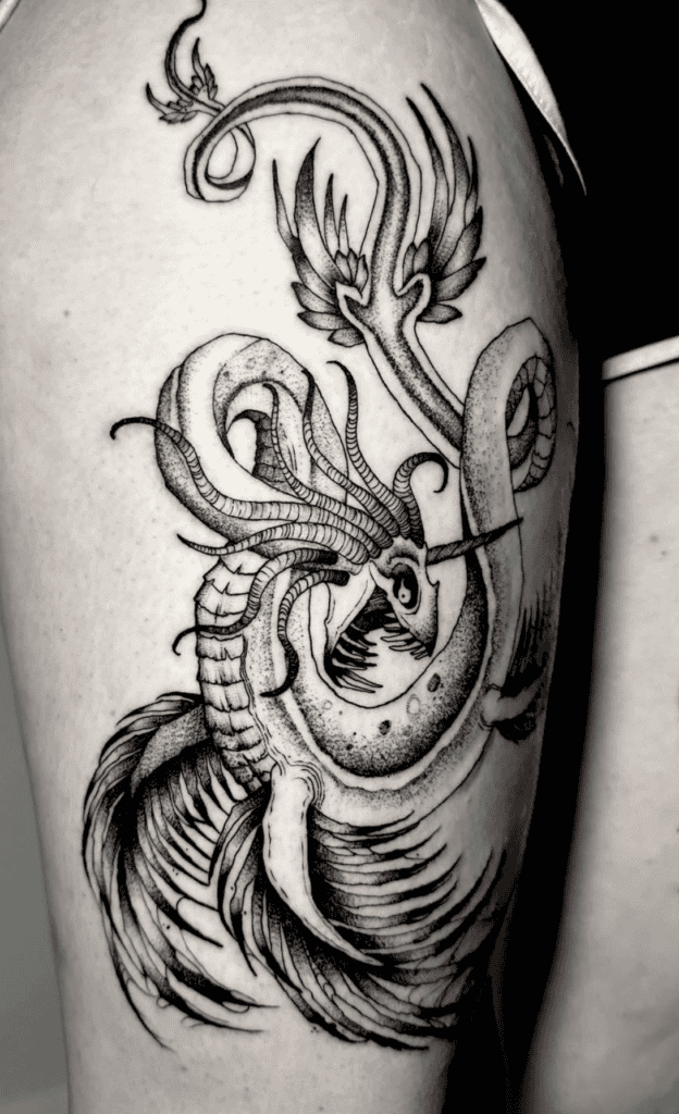Leviathan Demon Christian Mythology Tattoo
