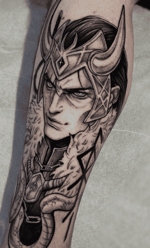 Loki God Norse Mythology Tattoo