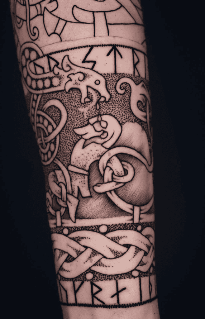 Loki Venom Norse Mythology Tattoo