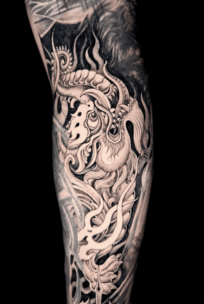 Makara Hindu Mythology Tattoo