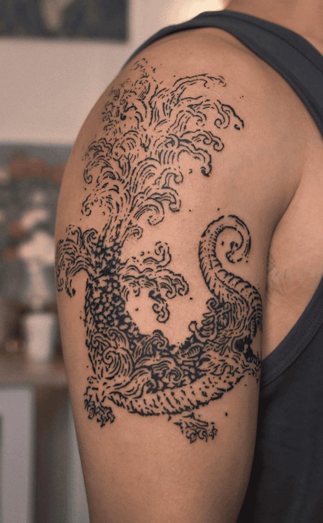 Makara Water Hindu Mythology Tattoo