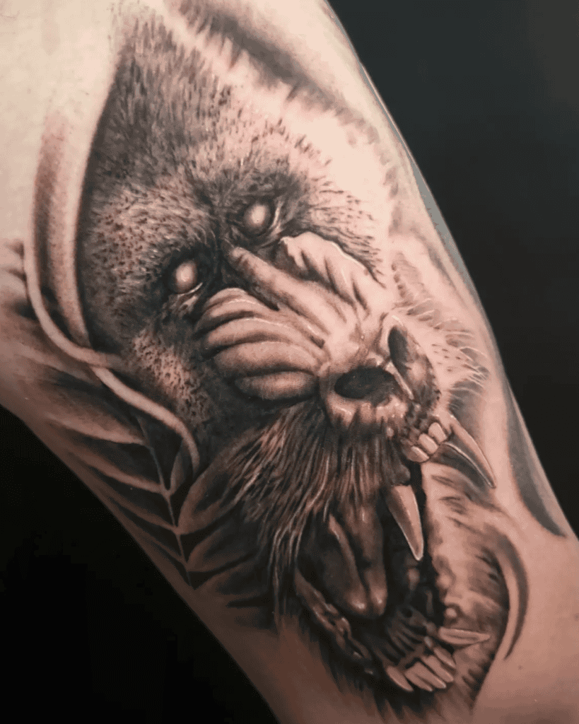 Mandrill Angry Monkey Tattoo