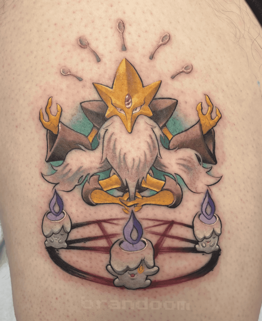 Mega Alakazam Litwick Mega Pokémon Tattoo