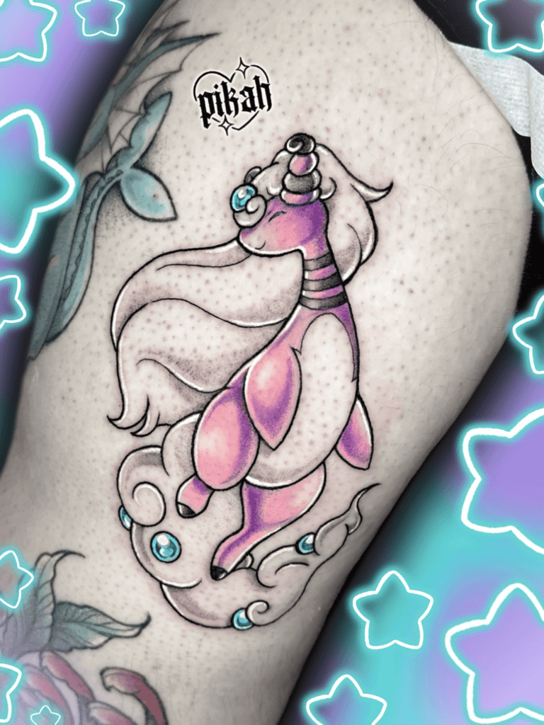 Mega Ampharos Happy Mega Pokémon Tattoo