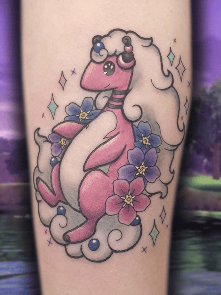 Mega Ampharos Shiny Mega Pokémon Tattoo