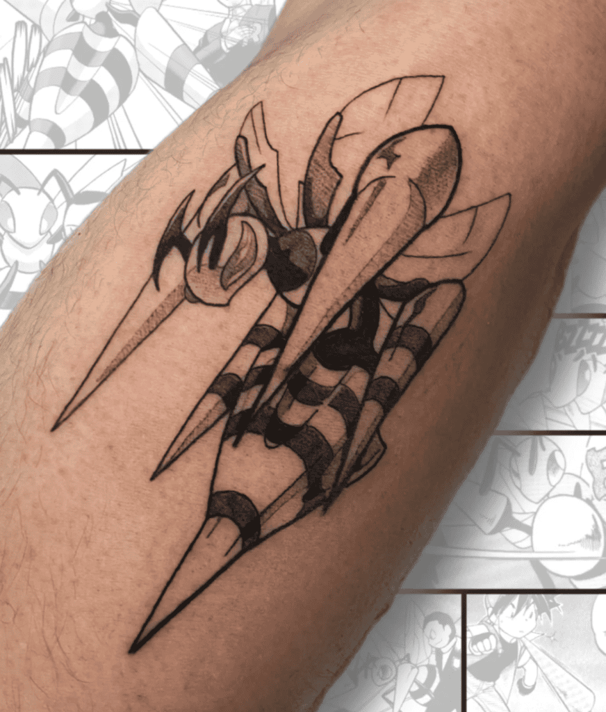 Mega Beedrill Attack Mega Pokémon Tattoo
