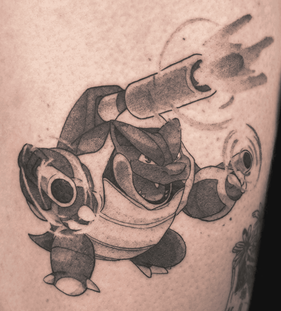 Mega Blastoise Attack Mega Pokémon Tattoo