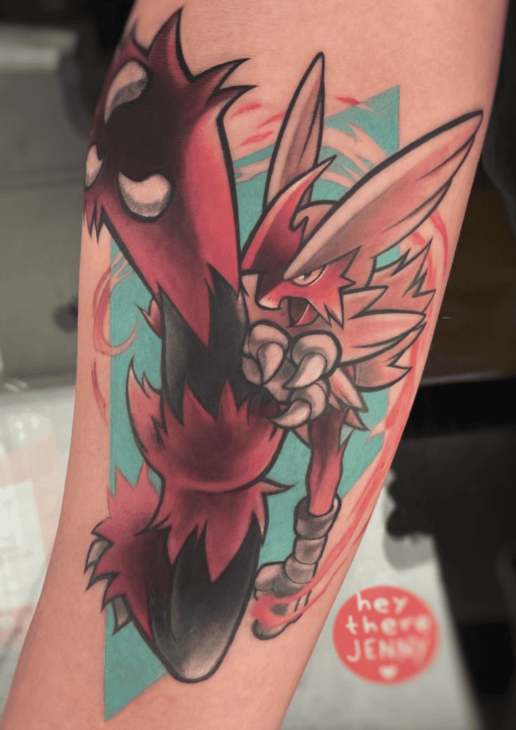 Mega Blaziken Kick Mega Pokémon Tattoo