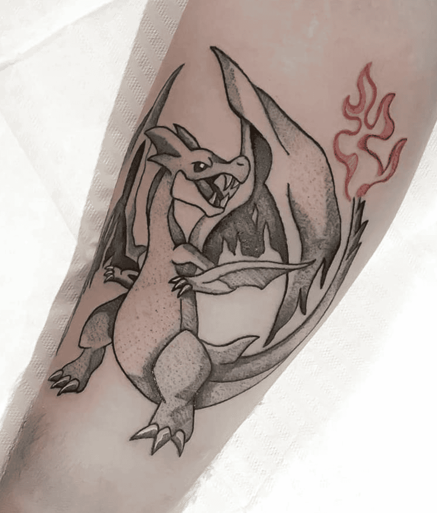 Mega Charizard Pokémon Tattoo