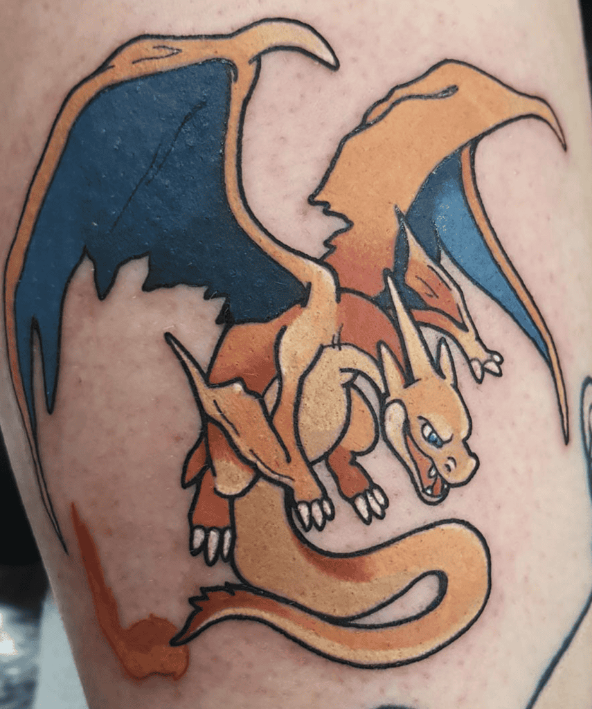 Mega Charizard Y Fly Mega Pokémon Tattoo