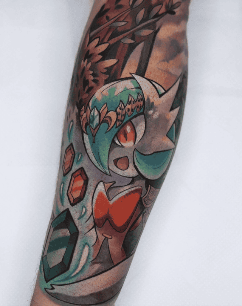 Mega Gardevoir Colourful Mega Pokémon Tattoo