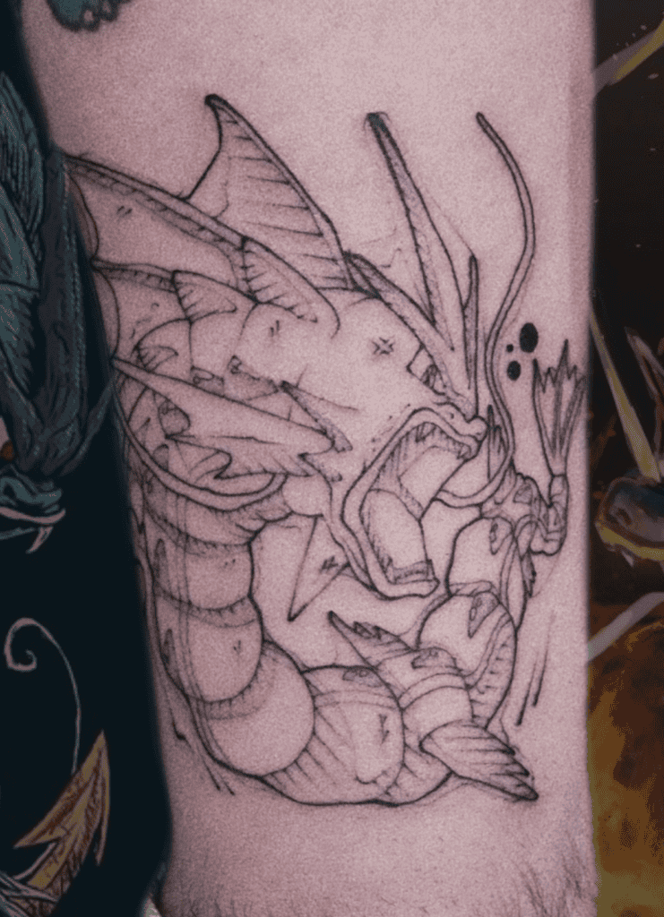 Mega Gyarados Fierce Mega Pokémon Tattoo