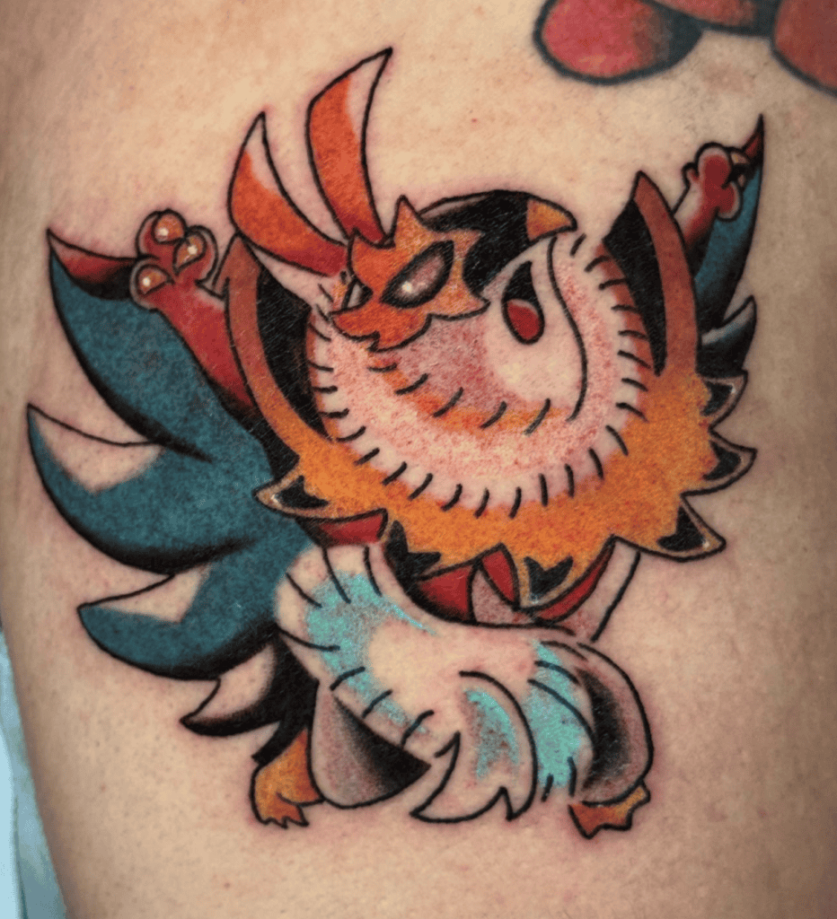 Mega Hawlucha Celebration Mega Pokémon Tattoo