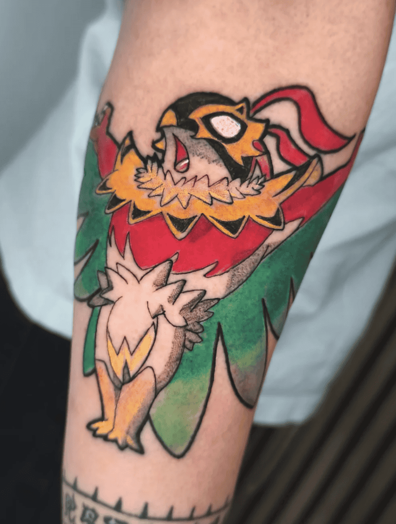 Mega Hawlucha Pose Mega Pokémon Tattoo