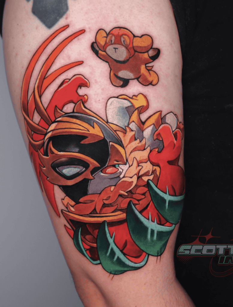 Mega Hawlucha Wrestling Mega Pokémon Tattoo